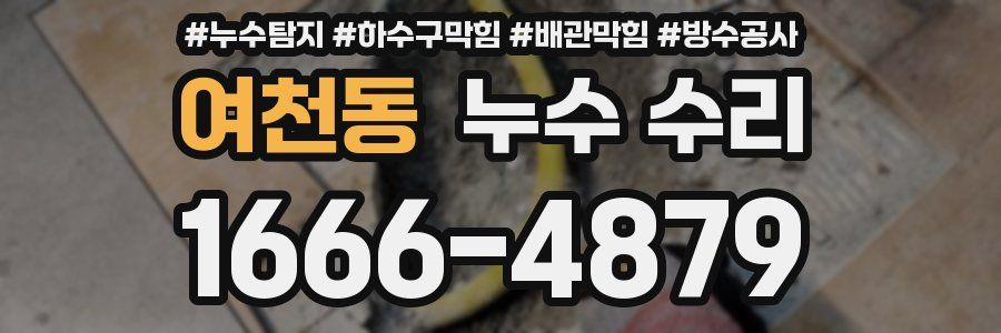 여천동 누수 수리