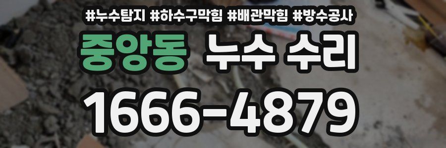 중앙동 누수 수리