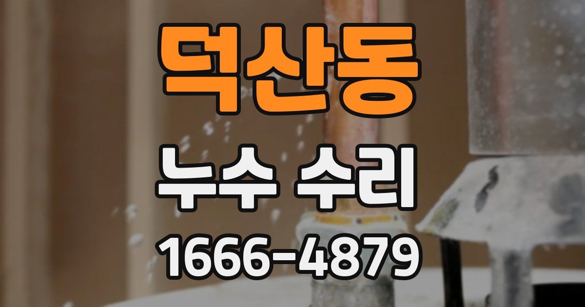덕산동 누수 수리