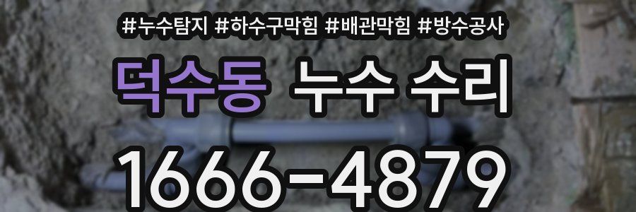 덕수동 누수 수리