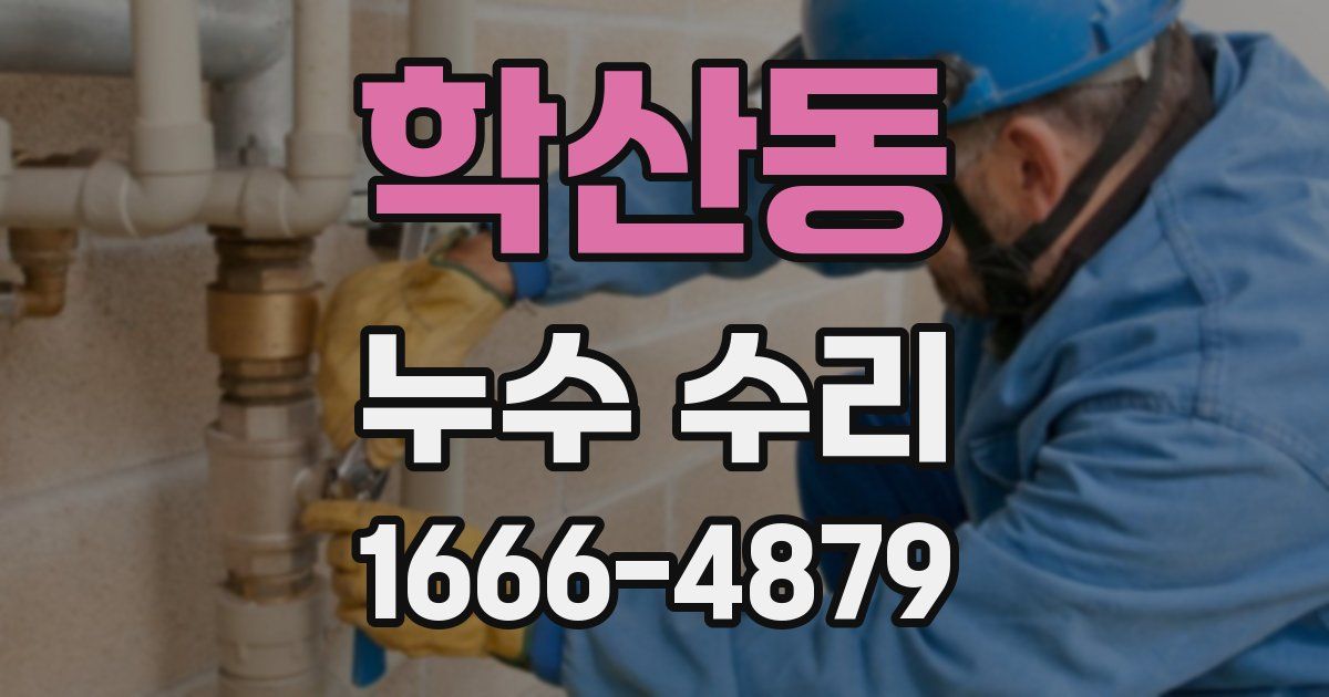 학산동 누수 수리
