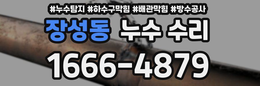 장성동 누수 수리