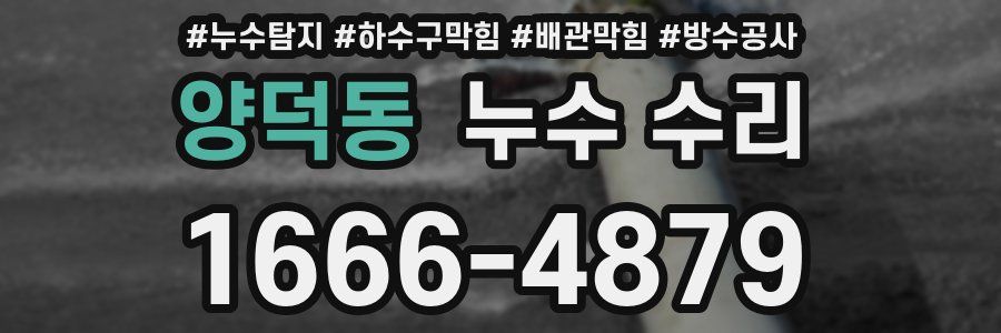 양덕동 누수 수리