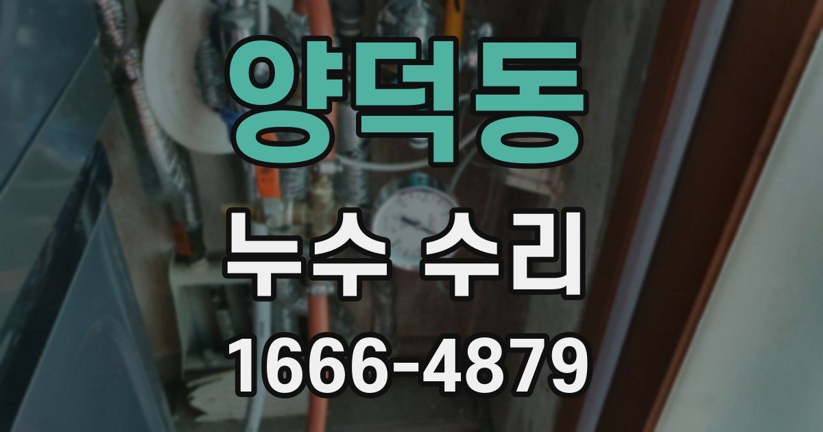 양덕동 누수 수리