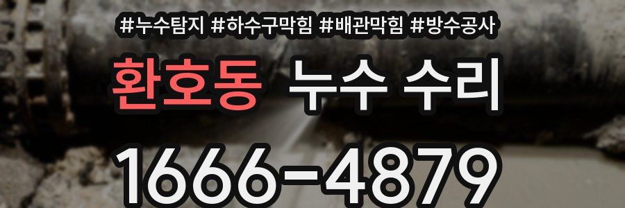 환호동 누수 수리