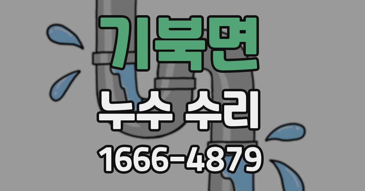 기북면 누수 수리