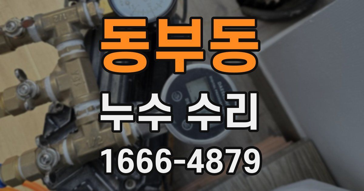 동부동 누수 수리