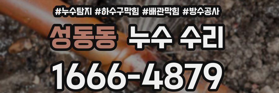 성동동 누수 수리