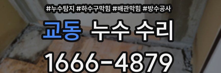 교동 누수 수리