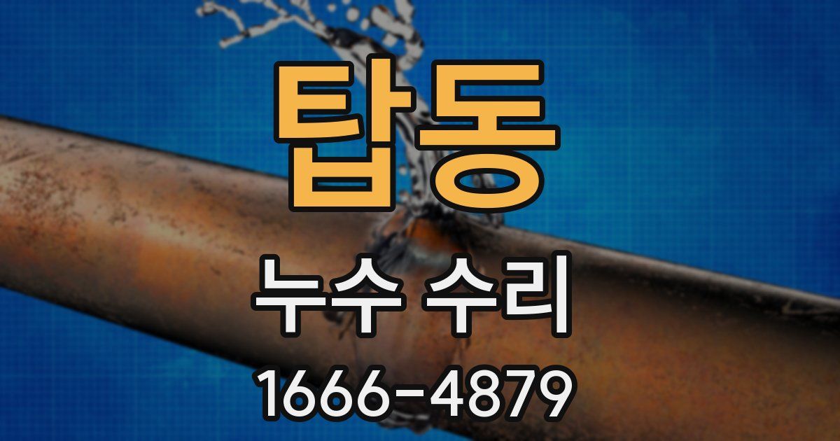 탑동 누수 수리