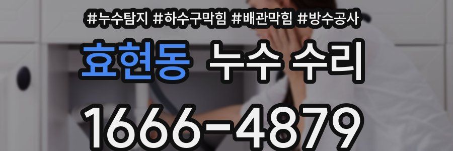 효현동 누수 수리
