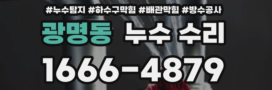 광명동 누수 수리