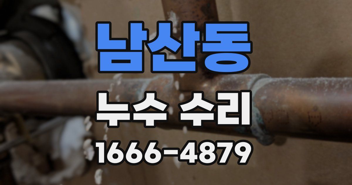 남산동 누수 수리