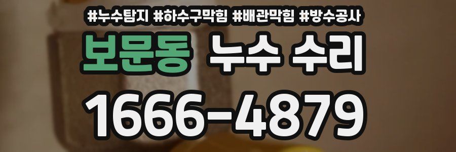 보문동 누수 수리