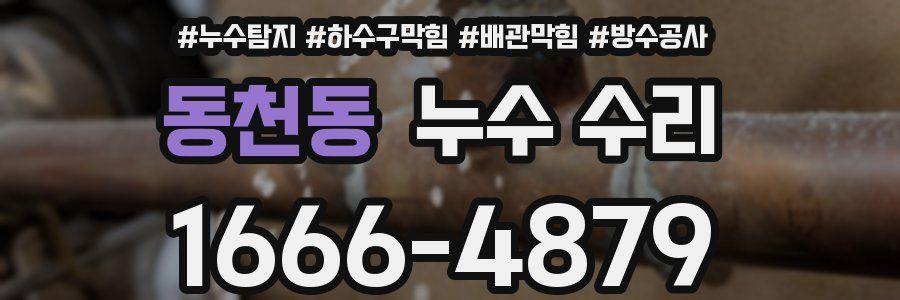 동천동 누수 수리