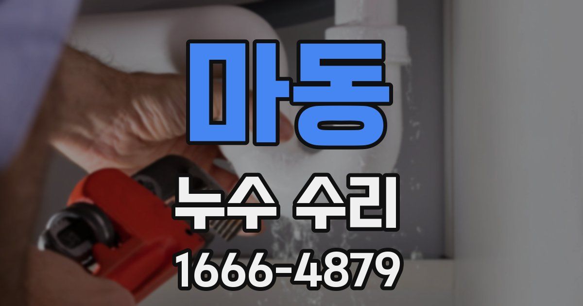마동 누수 수리