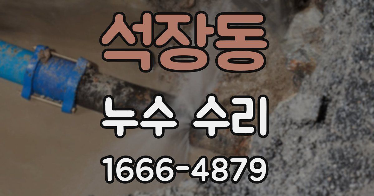 석장동 누수 수리