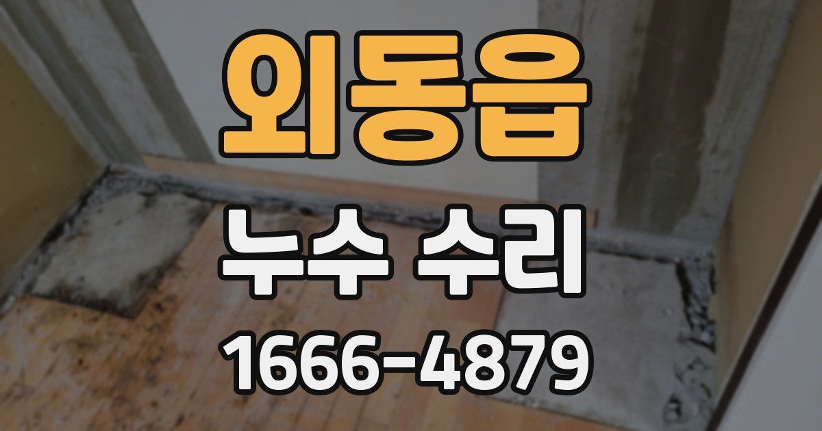외동읍 누수 수리