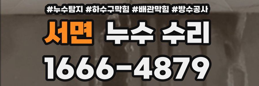 서면 누수 수리