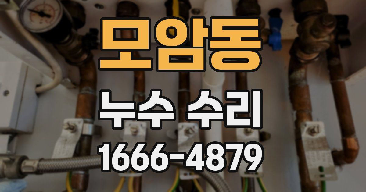 모암동 누수 수리