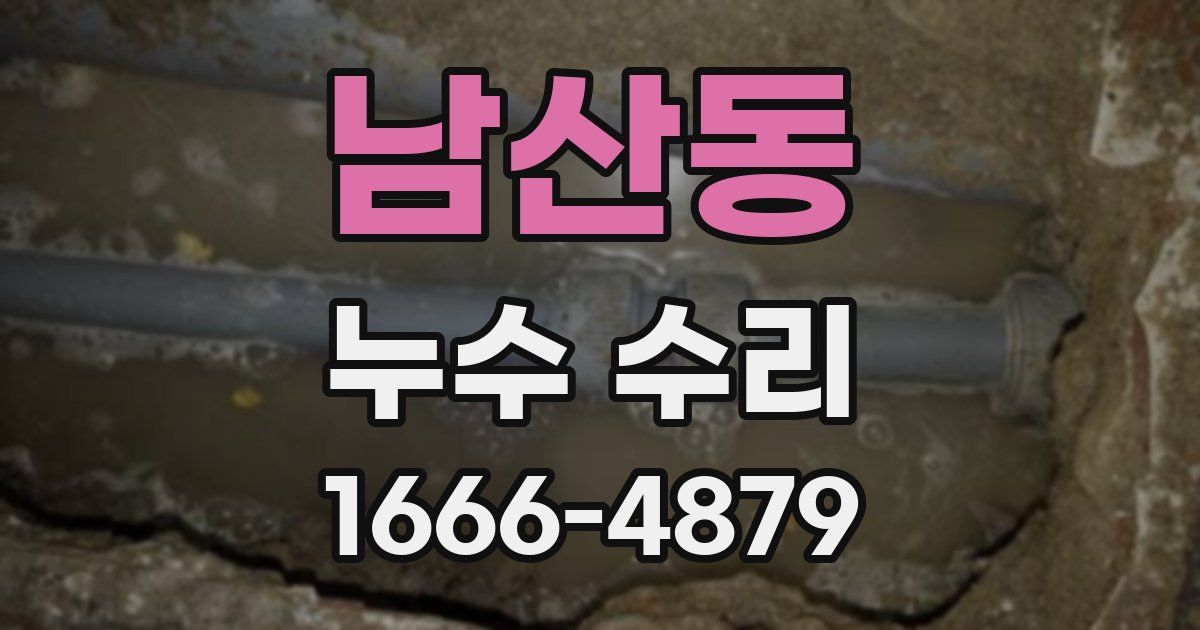 남산동 누수 수리