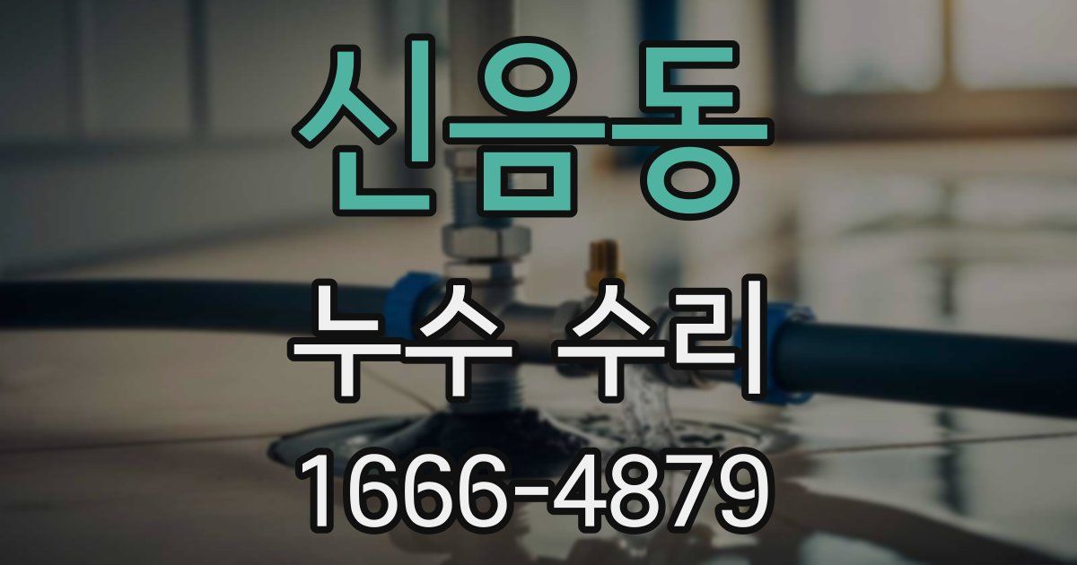 신음동 누수 수리