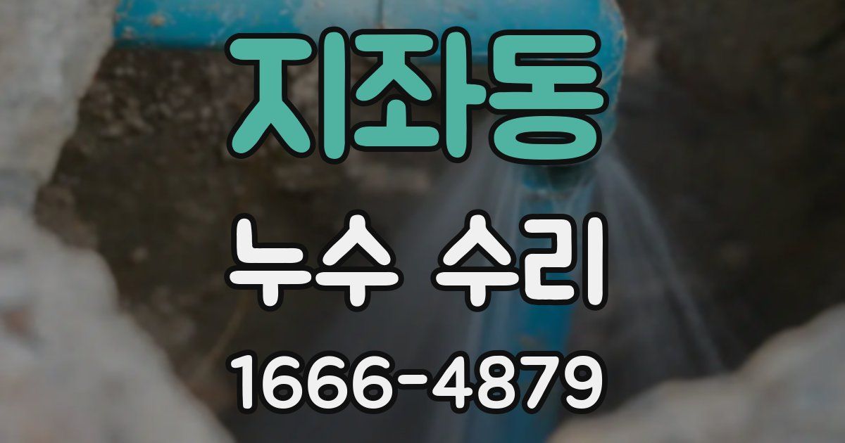지좌동 누수 수리