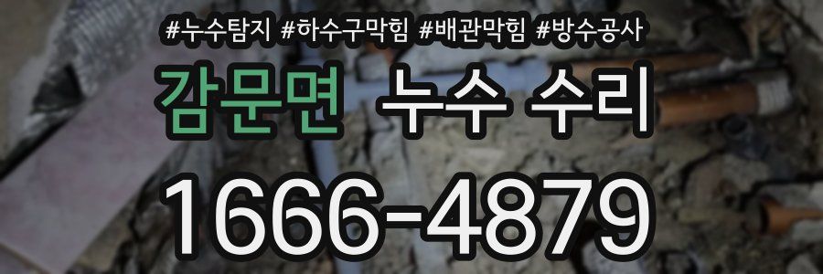 감문면 누수 수리