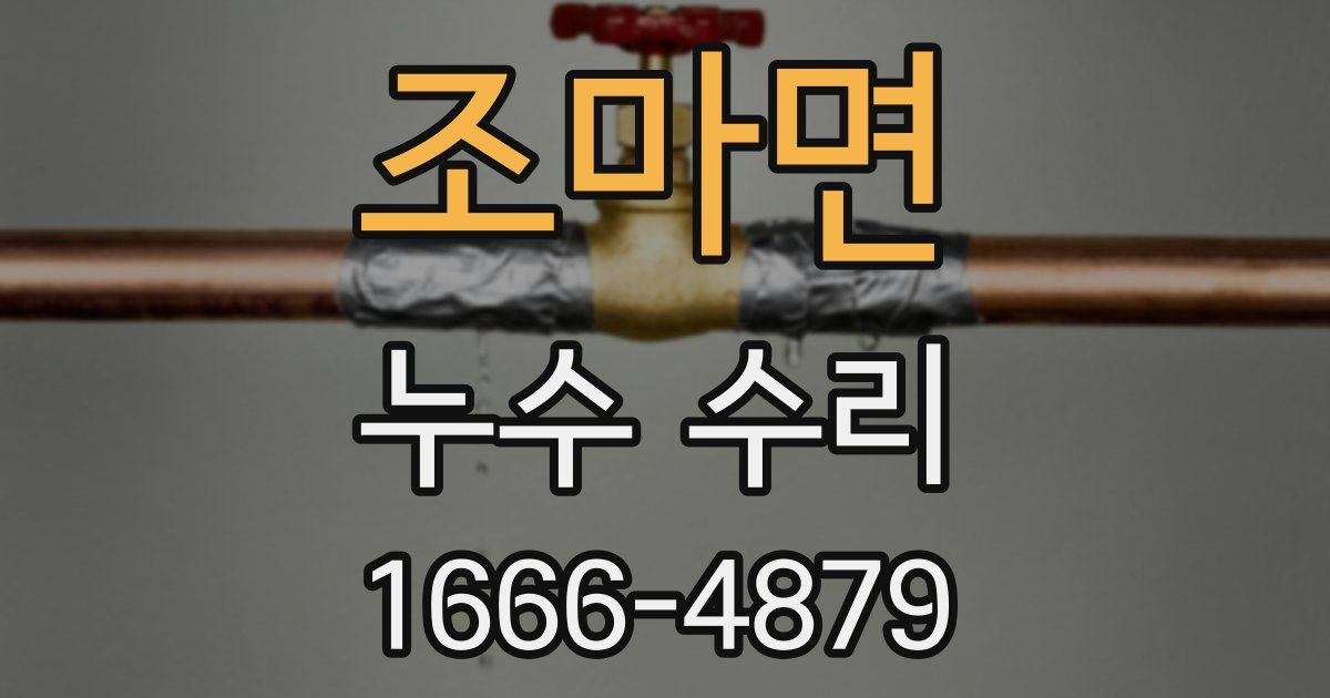 조마면 누수 수리
