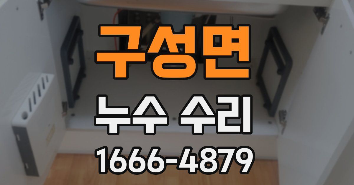구성면 누수 수리