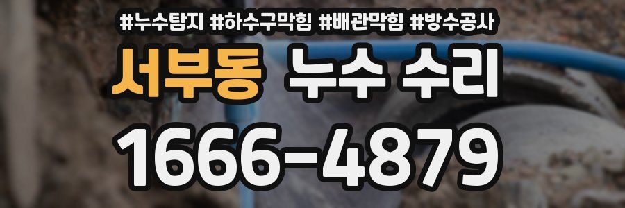 서부동 누수 수리