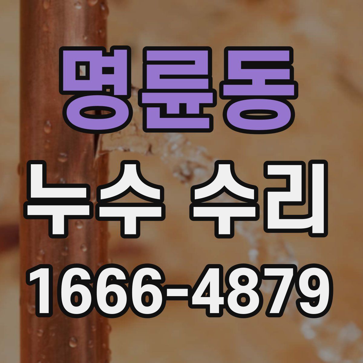 명륜동 누수 수리