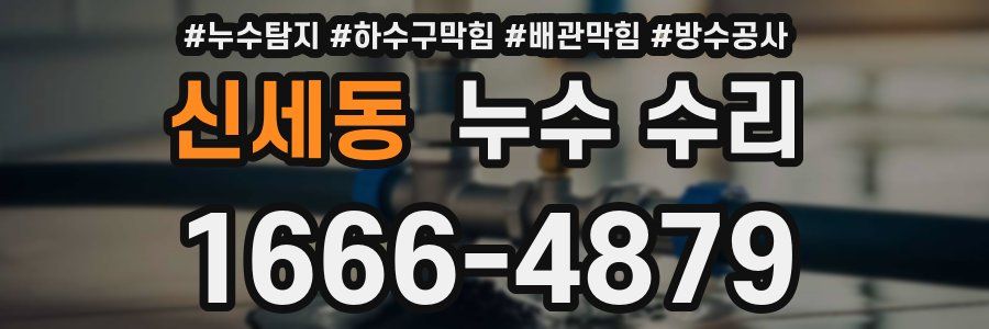 신세동 누수 수리