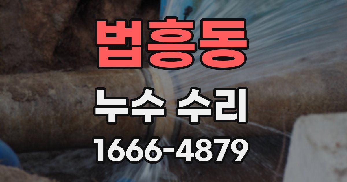 법흥동 누수 수리
