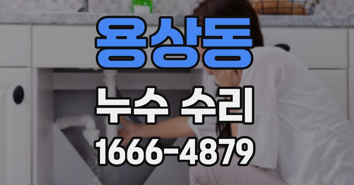 용상동 누수 수리