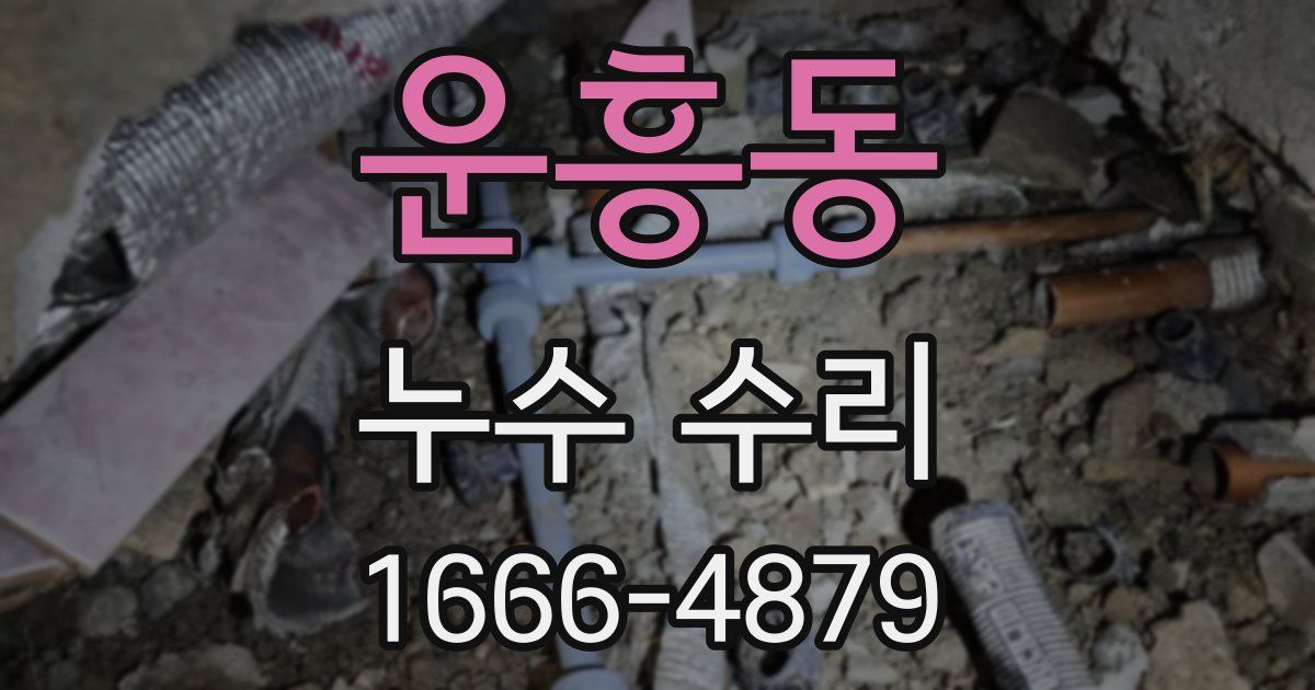 운흥동 누수 수리