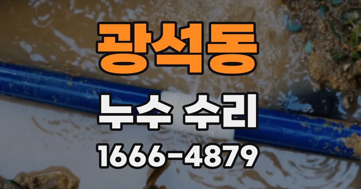 광석동 누수 수리