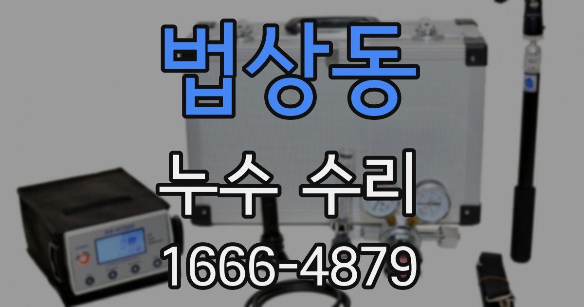 법상동 누수 수리