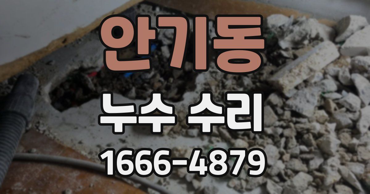 안기동 누수 수리