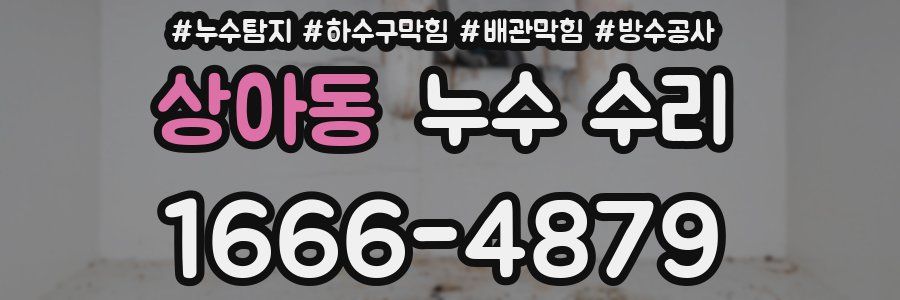 상아동 누수 수리