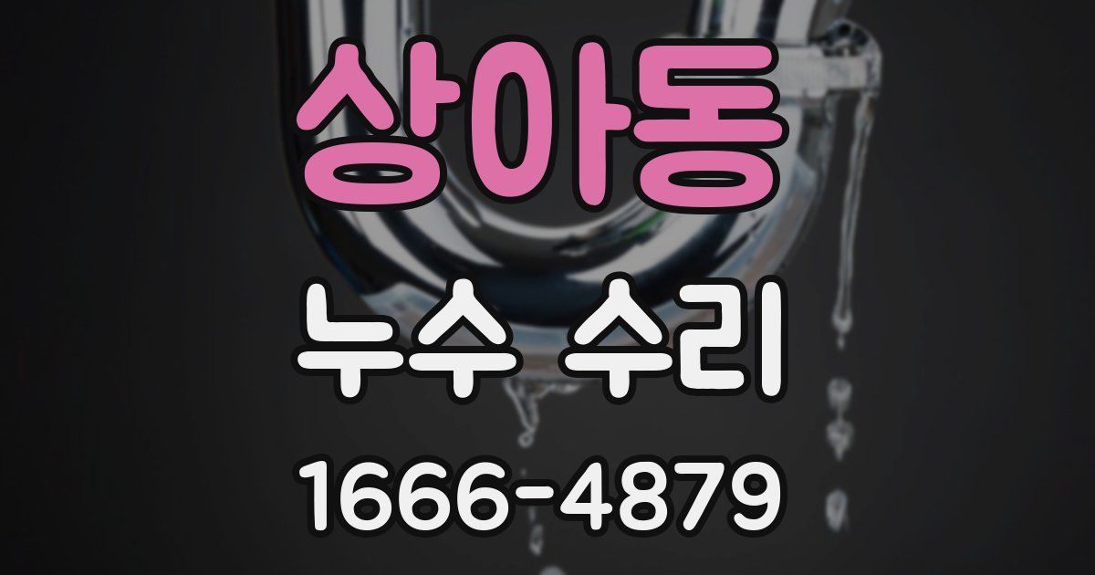 상아동 누수 수리