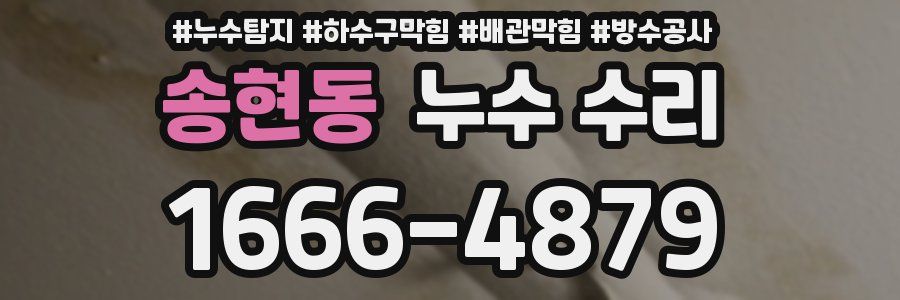 송현동 누수 수리