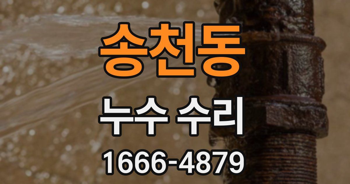 송천동 누수 수리
