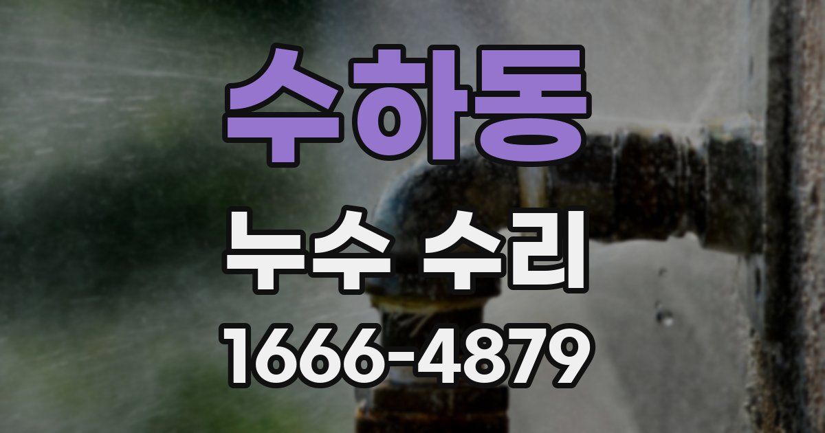 수하동 누수 수리