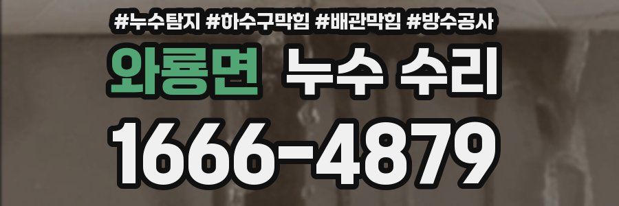 와룡면 누수 수리
