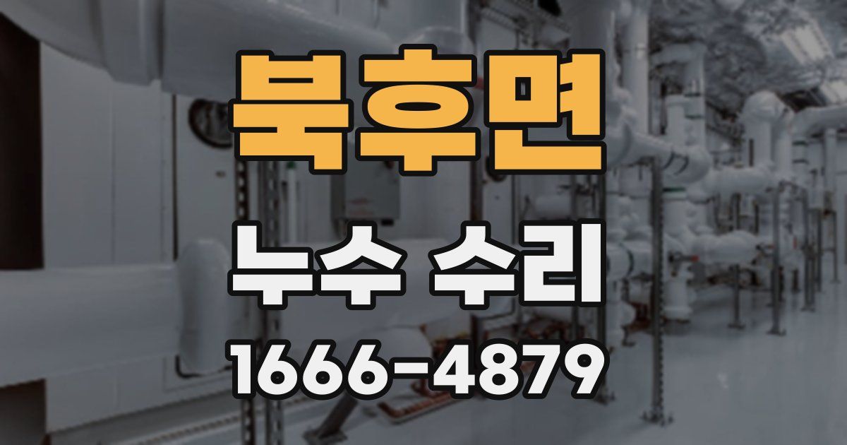 북후면 누수 수리