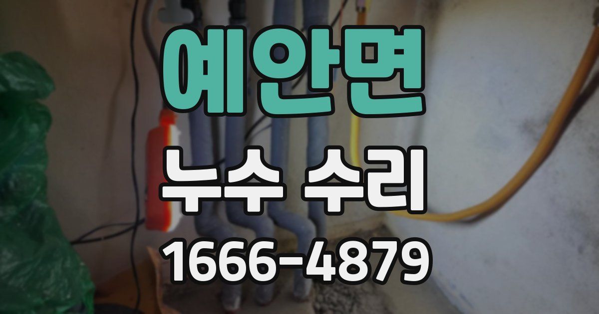 예안면 누수 수리