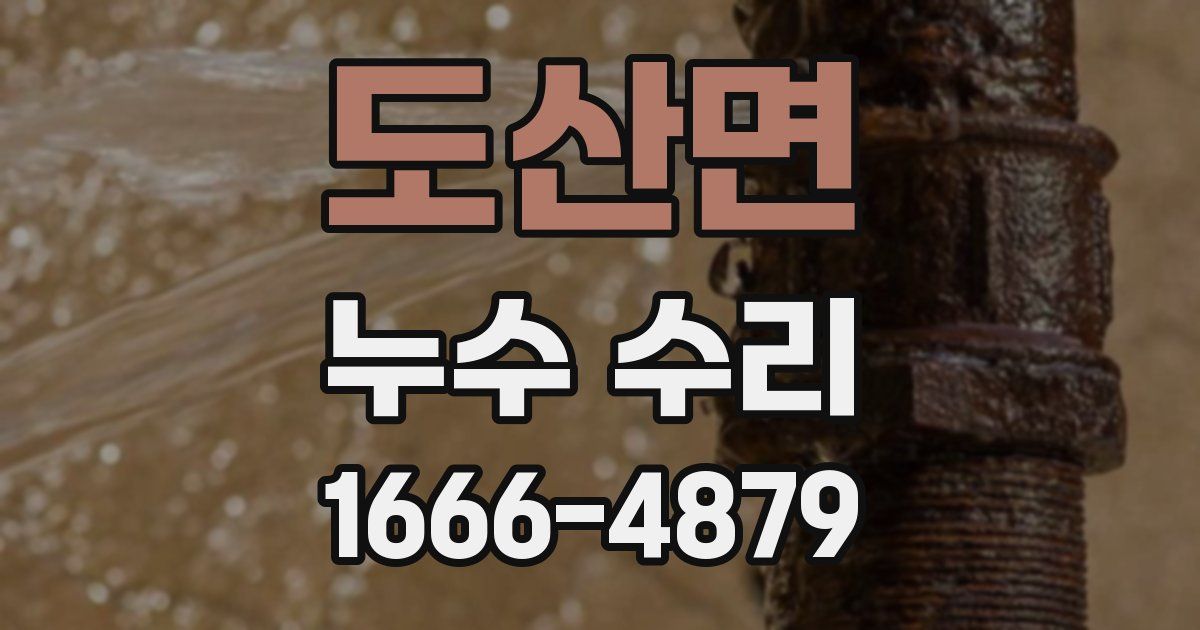 도산면 누수 수리