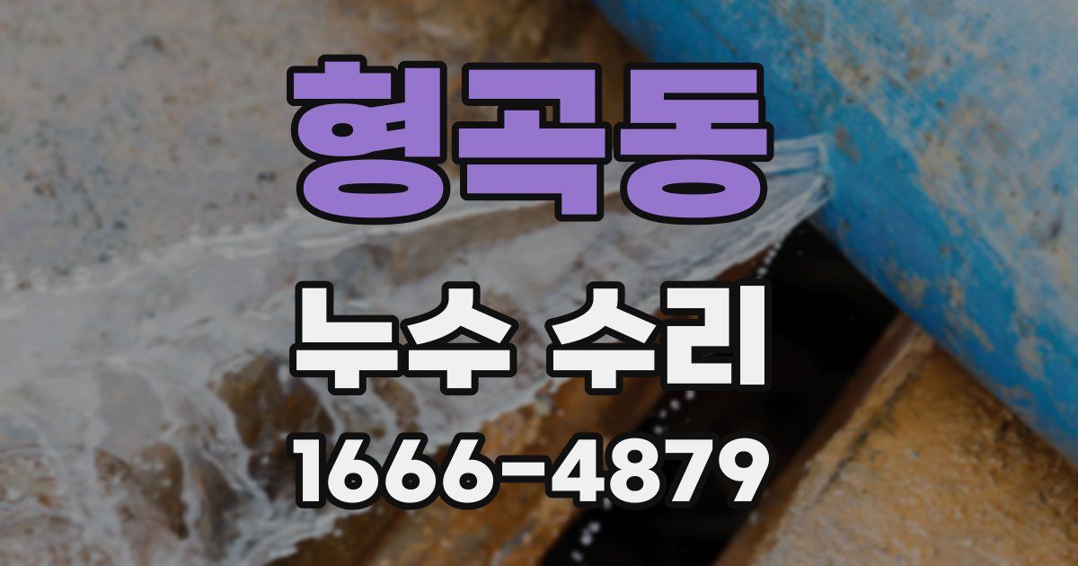 형곡동 누수 수리