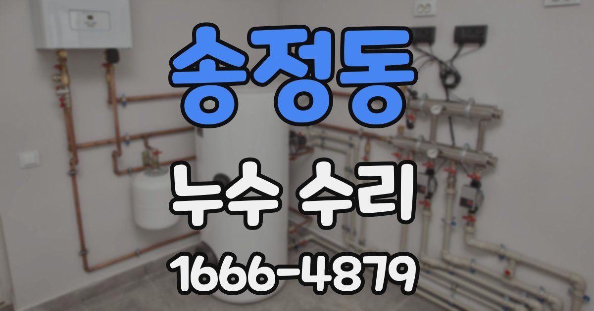 송정동 누수 수리